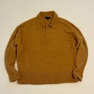 J. Crew Collared Sweater in Caramel